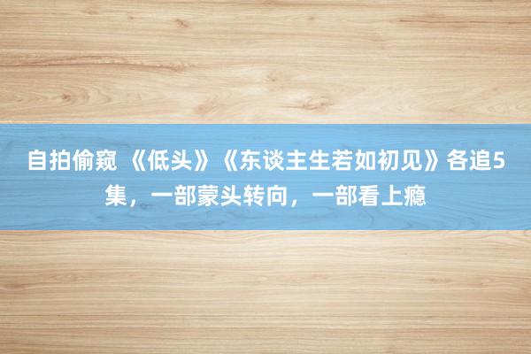自拍偷窥 《低头》《东谈主生若如初见》各追5集，一部蒙头转向，一部看上瘾