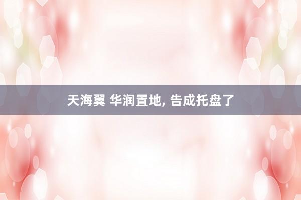 天海翼 华润置地， 告成托盘了