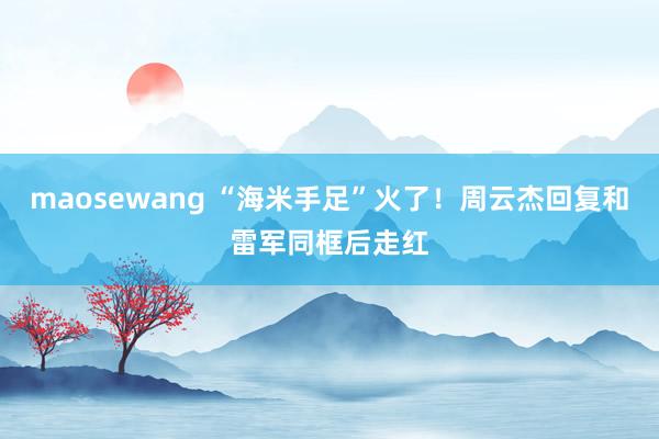 maosewang “海米手足”火了！周云杰回复和雷军同框后走红